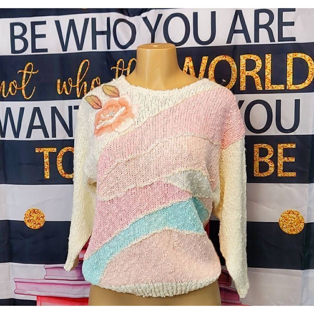 Vintage color block sweater